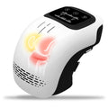 Rechargeable knee massager with intelligent kneading heating and infrared laser vibration in white or wood colour