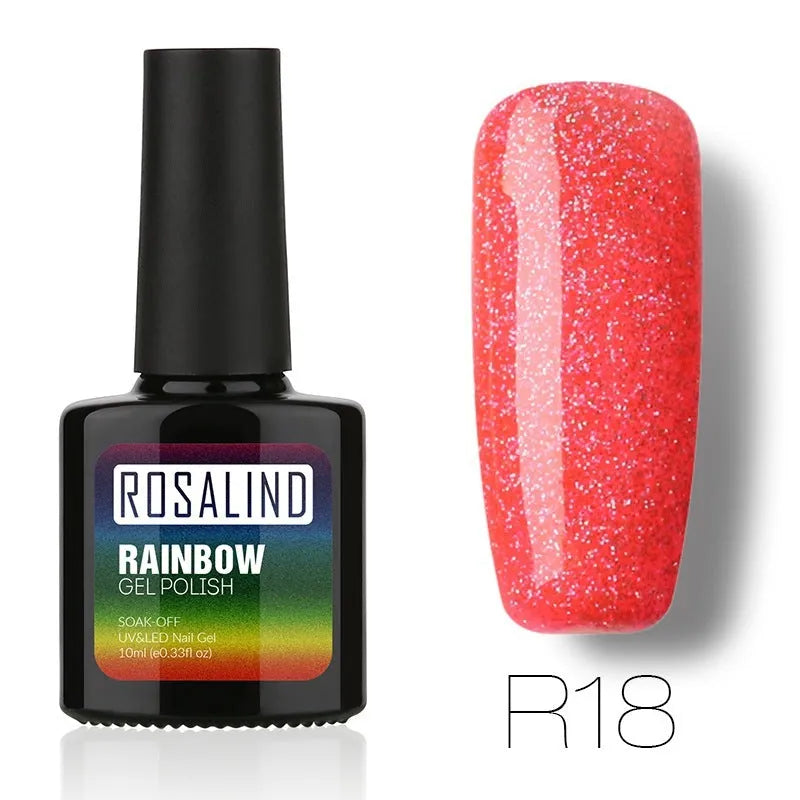 ROSALIND phototherapy gel nail polish bottle in RBR shade, glossy finish for UV/LED curing