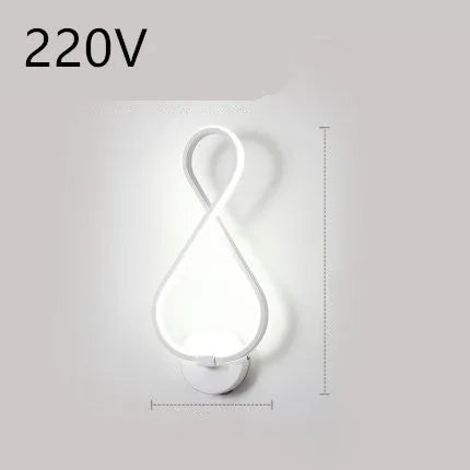 Nordic style LED wall lamp with a silicone shade mounted on a bedroom wall