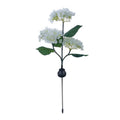 LED simulation festive lantern flower shape 810mm raw silk PVC stainless steel IP44 outdoor courtyard decoration 3 head hydrangea