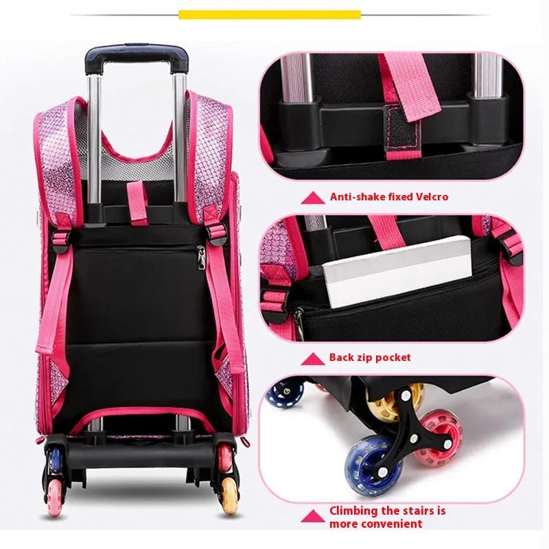 Transparent folding pet trolley bag with Oxford cloth backpack in multiple colour options