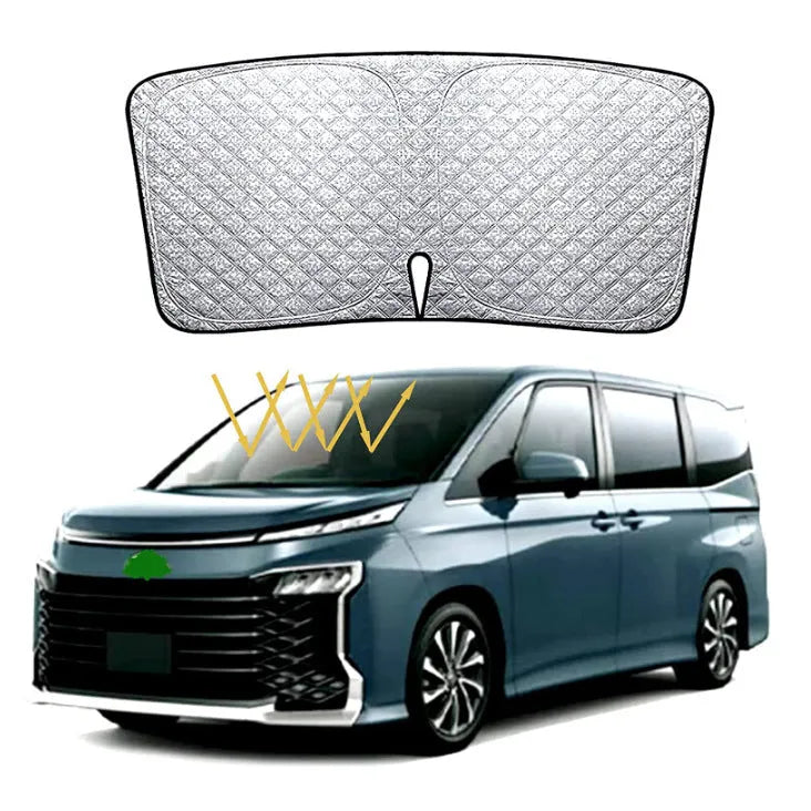 Silver tape sunshade cover for Toyota Noah XOVY 90 series car windshield