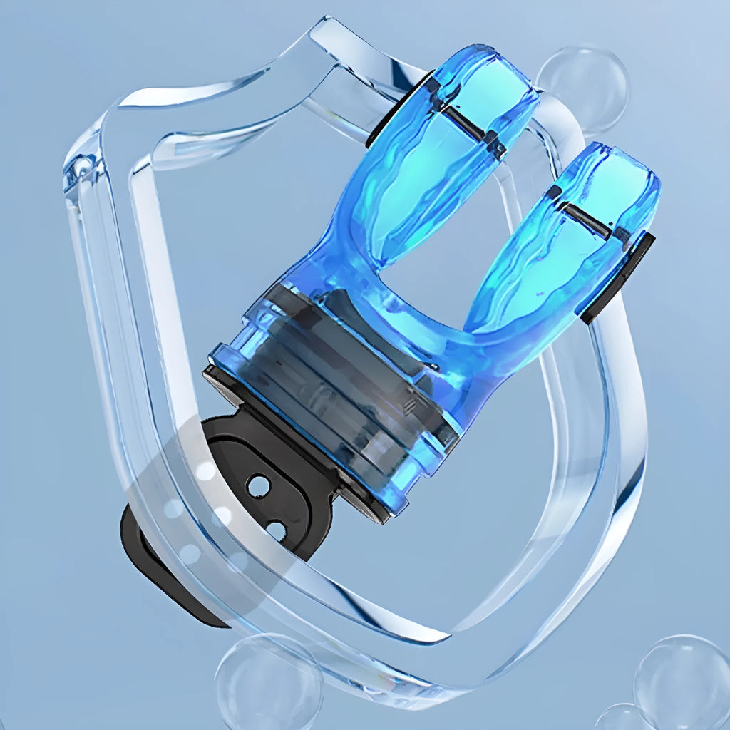 Edible silicone diving mouthpiece measuring 110mm in various solid and transparent colours.