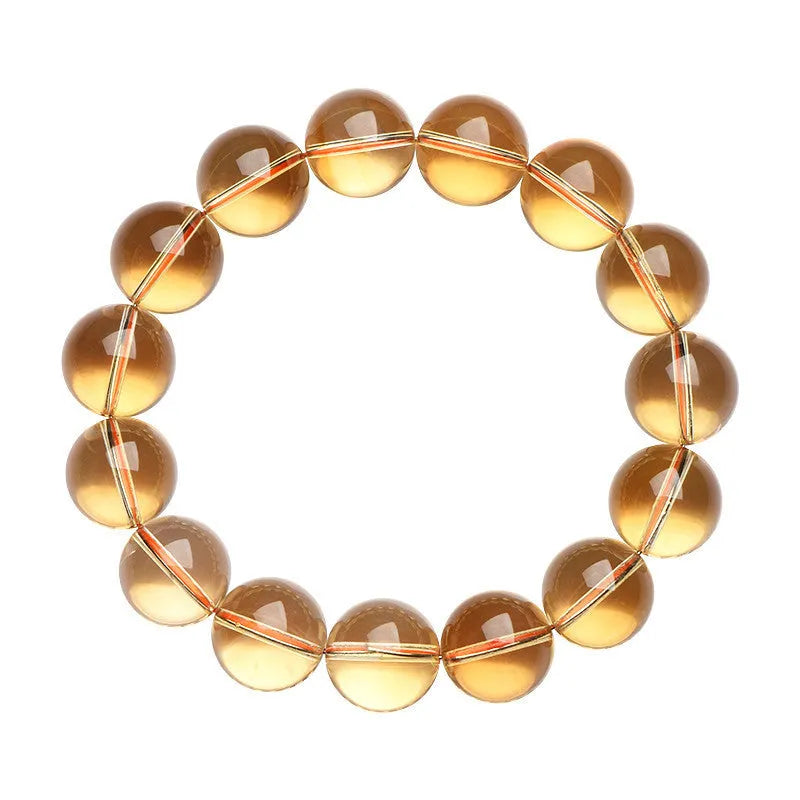 Natural citrine scattered beads ball bracelet showing 7A and 6A grade options with multiple bead sizes