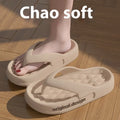Men's EVA flip flops in various colours on a sandy beach background.