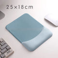 Square silicone gel wrist rest mouse pad in black, blue, pink or purple colours measuring 250x180mm