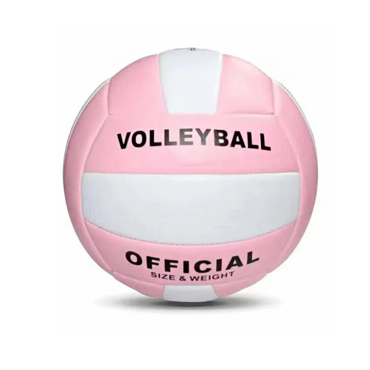 PVC No.5 volleyball in macaron green colour for beach volleyball training on sand
