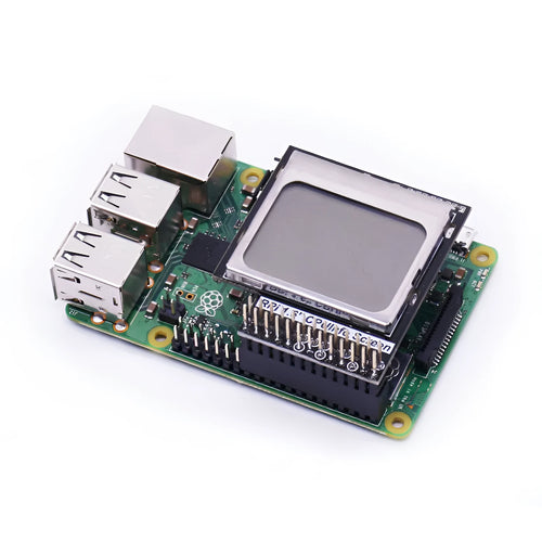 1.6 inch LCD display screen module for Raspberry Pi with CPU info display and backlight switch.