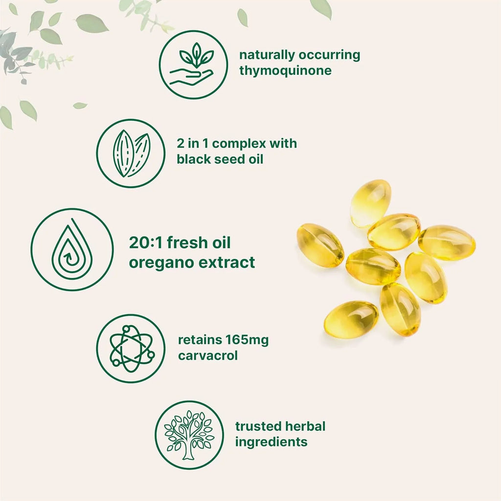 Butter Black Seed Oil Soft Capsules bottle with 180 or 300 tablets for adult dietary supplementation