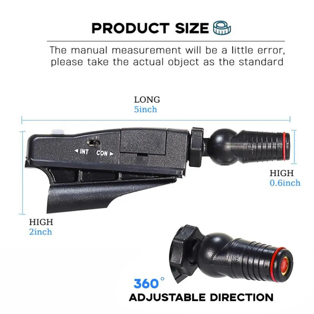 Black golf laser aiming instrument for putting alignment training with clip attachment