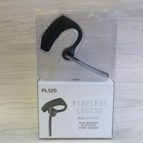 Black plastic Bluetooth sports headphones with USB charging port and battery display