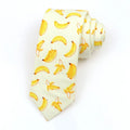 Korean style narrow cotton bow tie for men with printed cartoon pattern design
