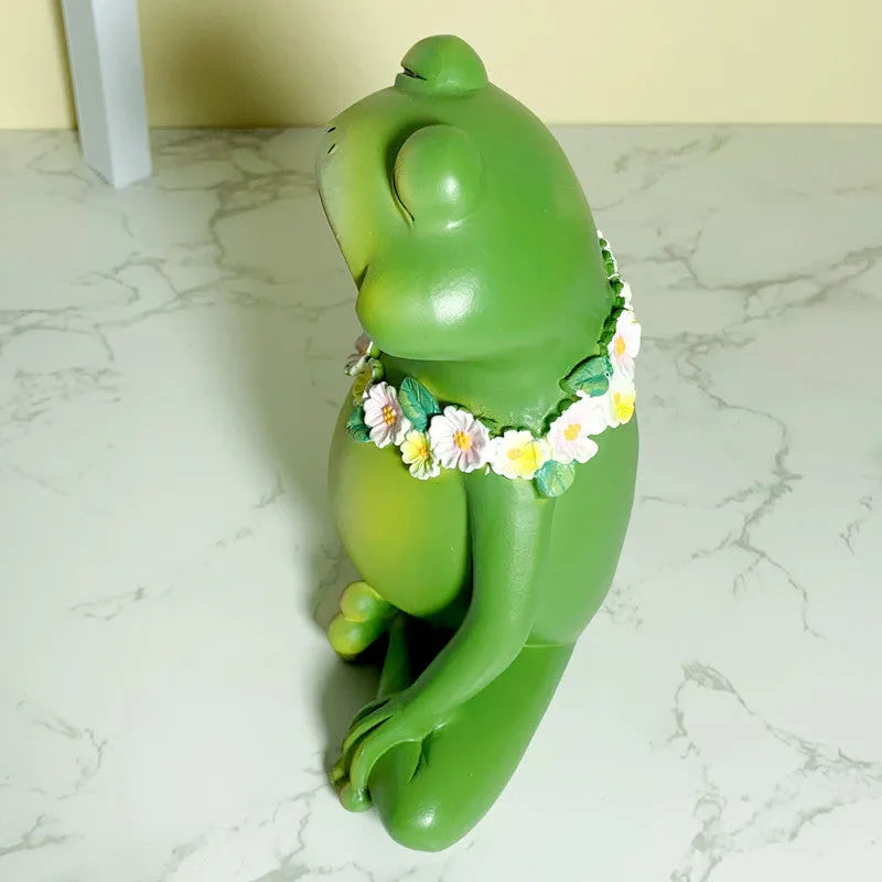 Magic Yoga Frog decoration in RDW123 colour, plastic and resin European-style ornament
