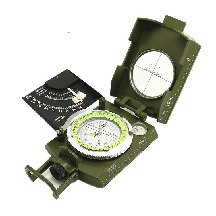 K4074 professional outdoor compass with metal construction and hanging ring for attachment