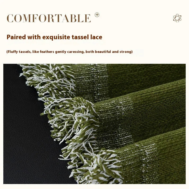 Embroidered magnolia chenille sofa cover in Garland black, simple style, 180X130cm size