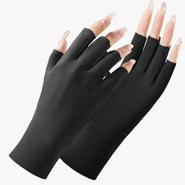 Women's UPF50 ice silk sun protection gloves in multiple colours for driving and gardening