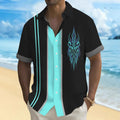 Multicolour printed loose fit men's casual shirt with cardigan style design
