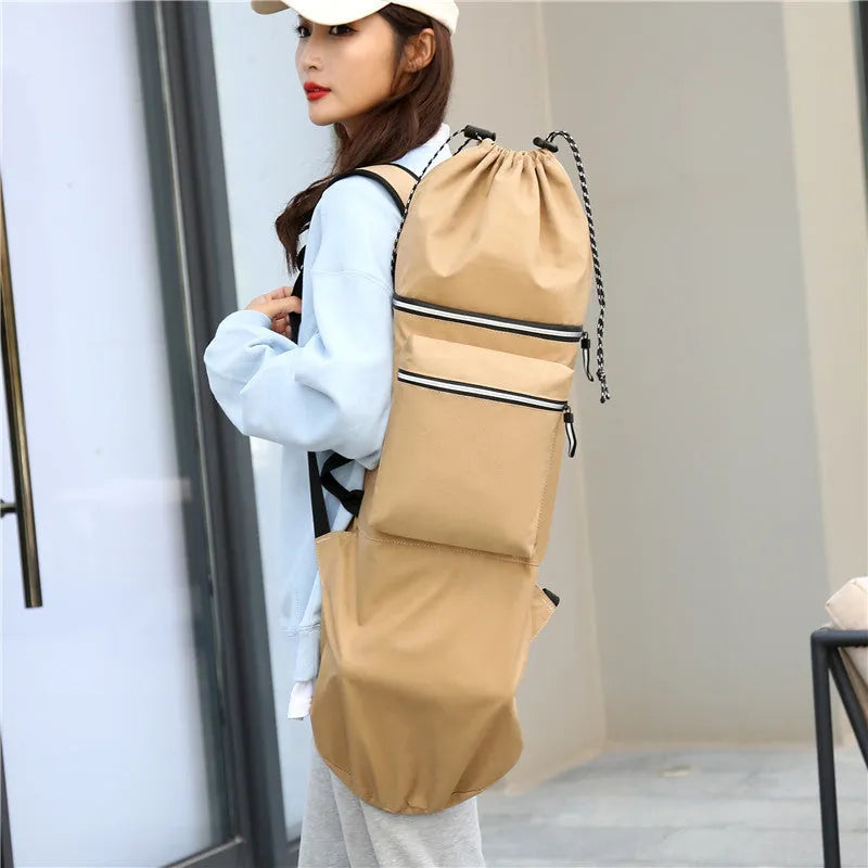 Lightweight waterproof nylon skateboard sports backpack in camouflage colour with large capacity