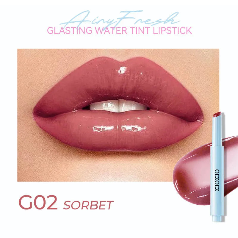 Waterproof moisturising lipstick in 1.8g size showing six colour options Z0033-G01 to Z0033-G06