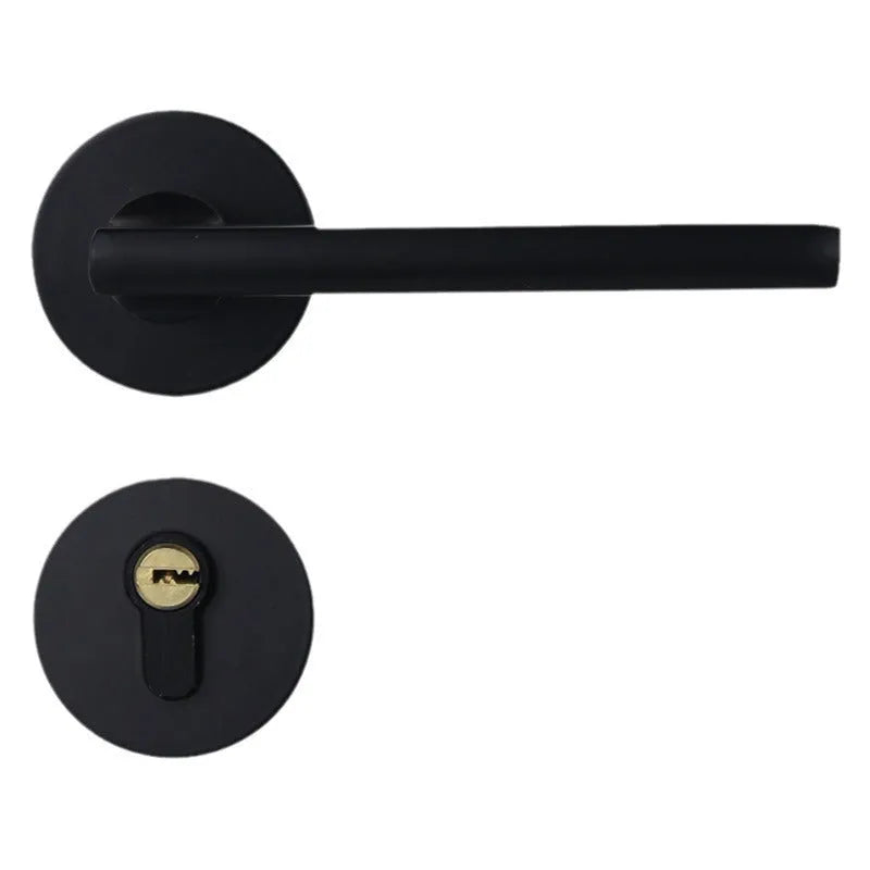 Aluminium alloy split magnetic door lock handle for timber doors