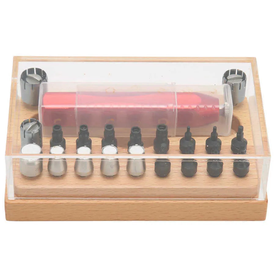 20-piece steel watch repair tool extracting tube open set for removing watch case backs
