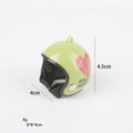 Small adjustable plastic helmet for chickens and birds with elastic bands and sponge lining