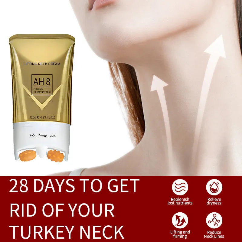 120g roller neck cream with applicator for moisturising and firming neck treatment