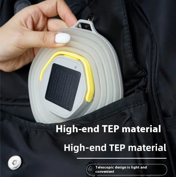 White portable camping lamp with large capacity lighting and single-key cycle switch