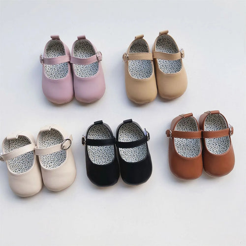 Baby girl toddler shoes with Velcro closure in light purple artificial PU leather, low-top design
