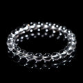 Natural Donghai old mine white crystal round bead bracelet in single circle style with 6mm to 14mm options