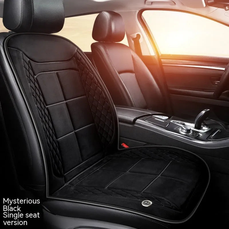 Automatic heating car seat cushion in beige, black or coffee colours for single or double vehicle seats