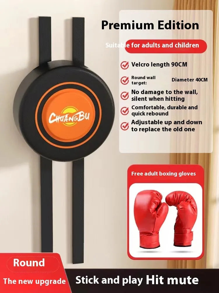Wall mounted PU leather boxing sandbag punching target for home fitness training