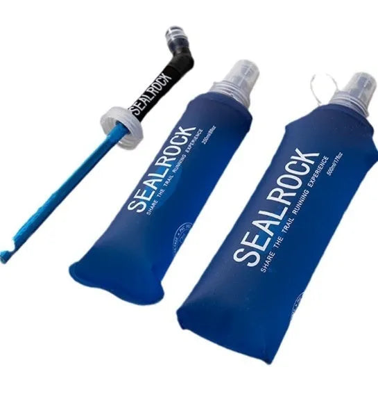 Plastic portable drinking straw for mountain biking and climbing on rough terrain.