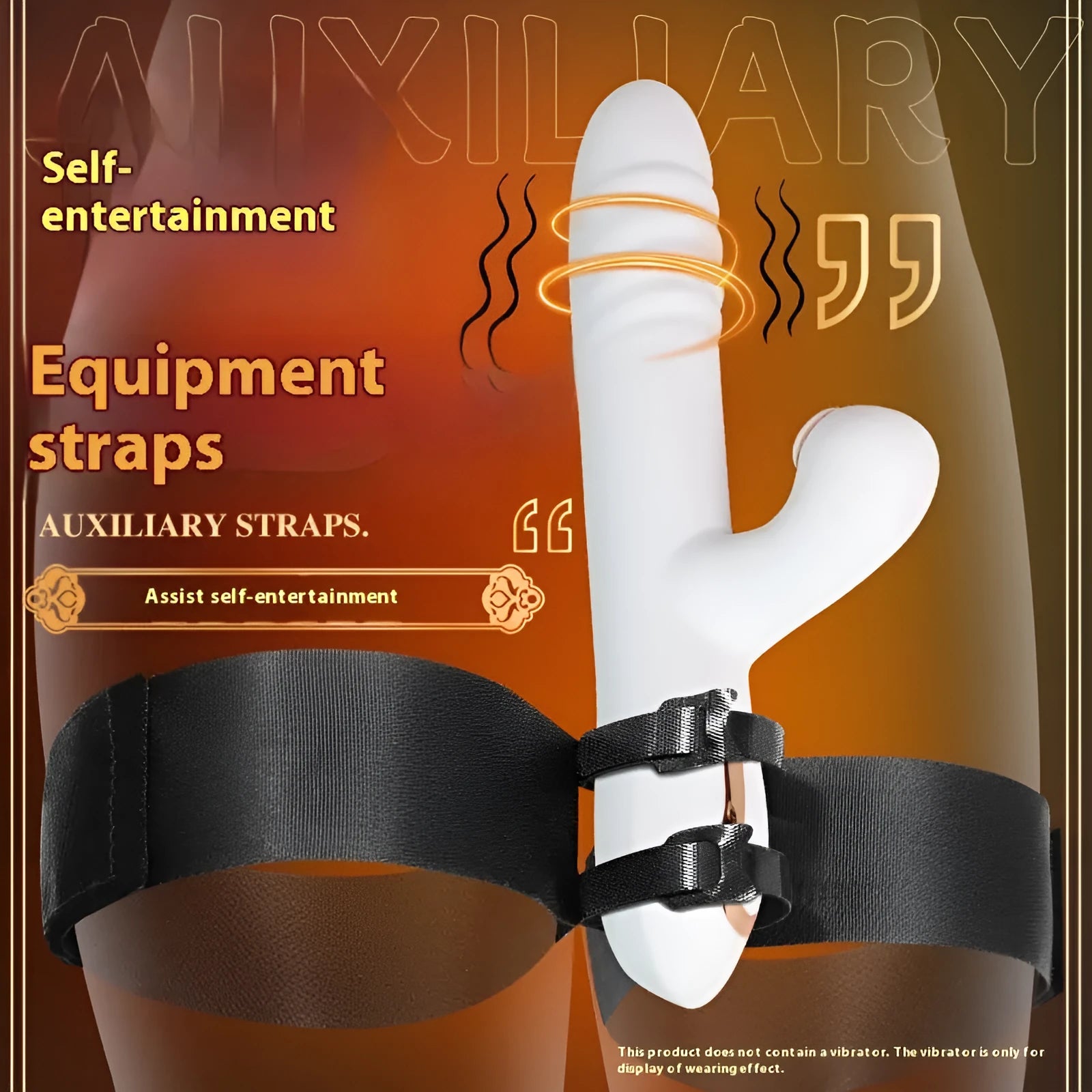 Black knitted belt strap for adult toy appliance attachment