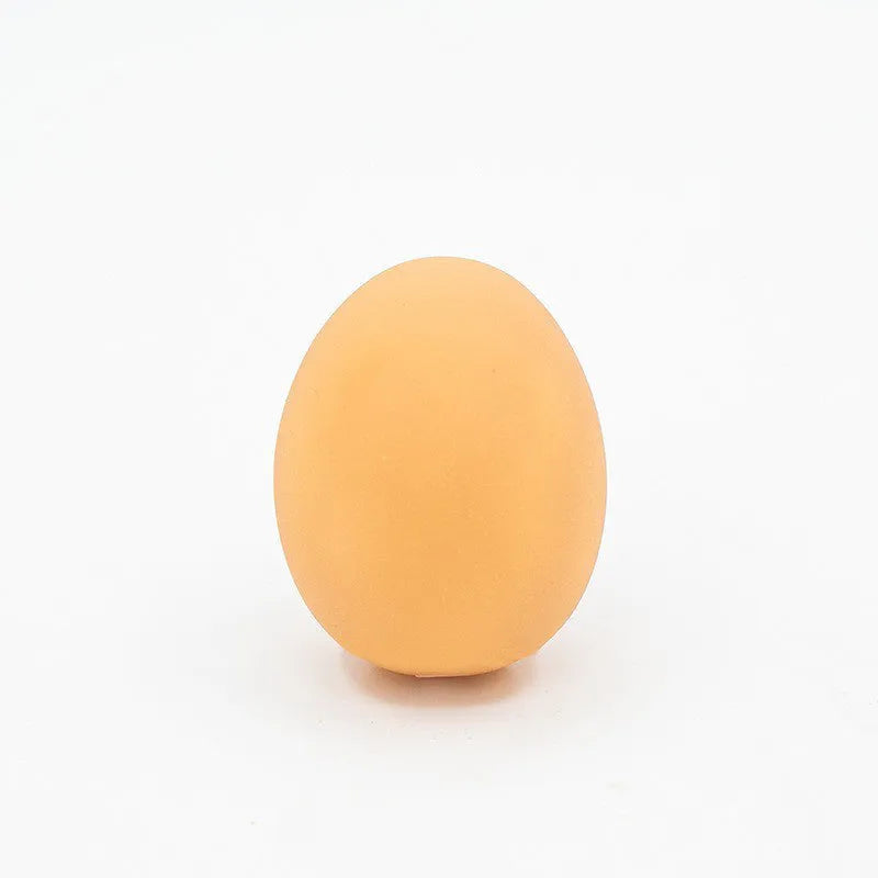Plastic simulation egg dog toy with sound feature for teeth cleaning and interactive play