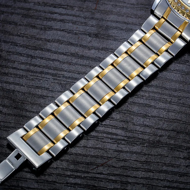 Fashionmonger men's automatic mechanical watch with luminous dial on wrist