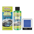 Water free car wash cleaning kit with 100ml bottle and microfibre towel