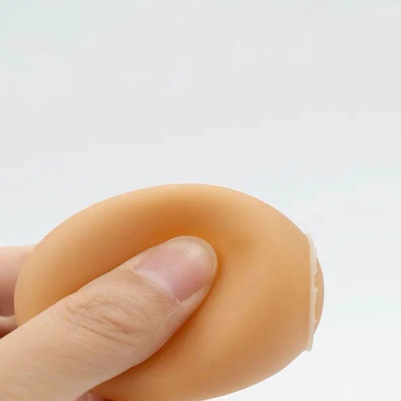 Plastic simulation egg dog toy with sound feature for teeth cleaning and interactive play