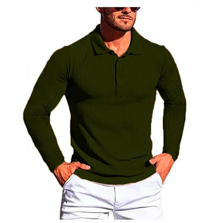 Striped elastic knit summer shirt in loose fit with short sleeves showing colour options