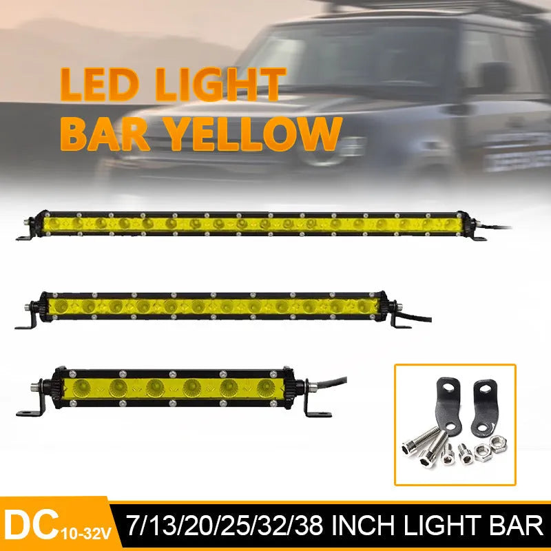 25-inch single row LED light bar for car with aluminium alloy housing