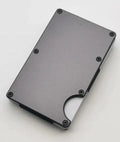 Aluminium alloy grey carbon fibre credit card wallet with RFID anti-theft shielding