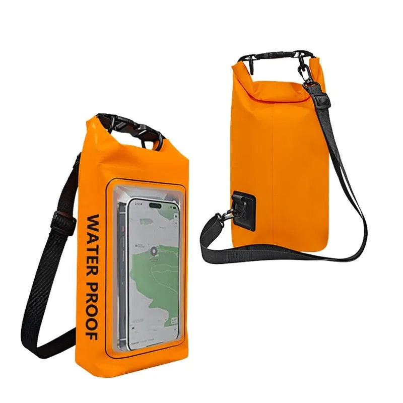 2L crossbody waterproof PVC bag for mobile phones in multiple colour options