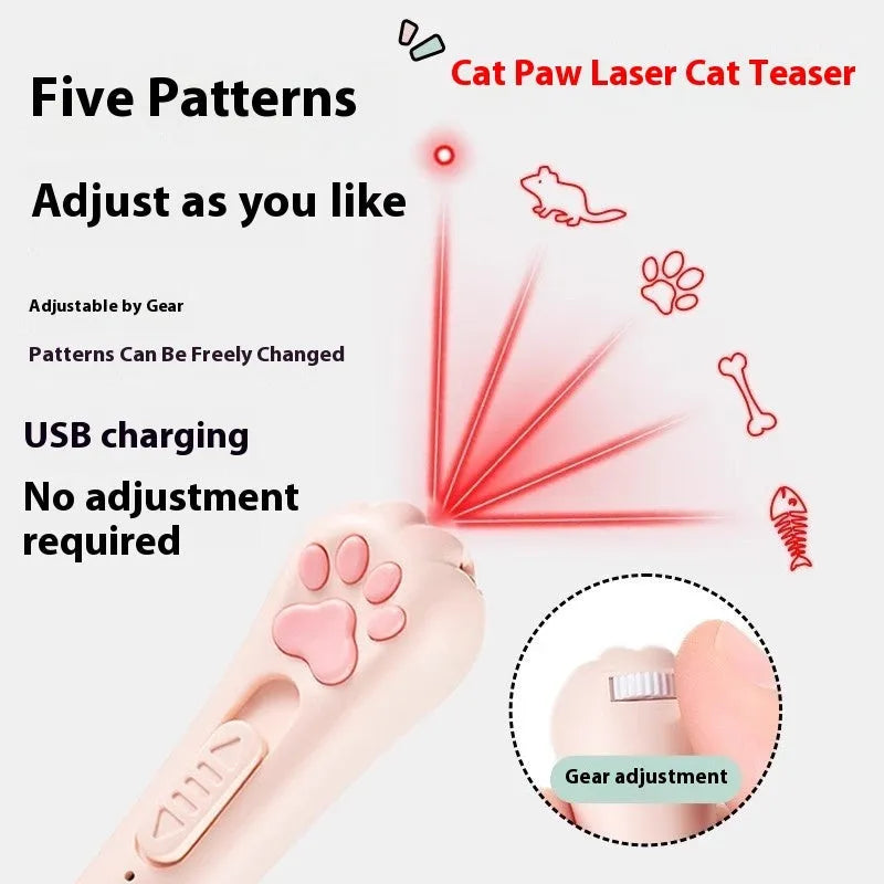 USB rechargeable cat teaser toy with self-moving mechanism and catnip-scented feather attachment