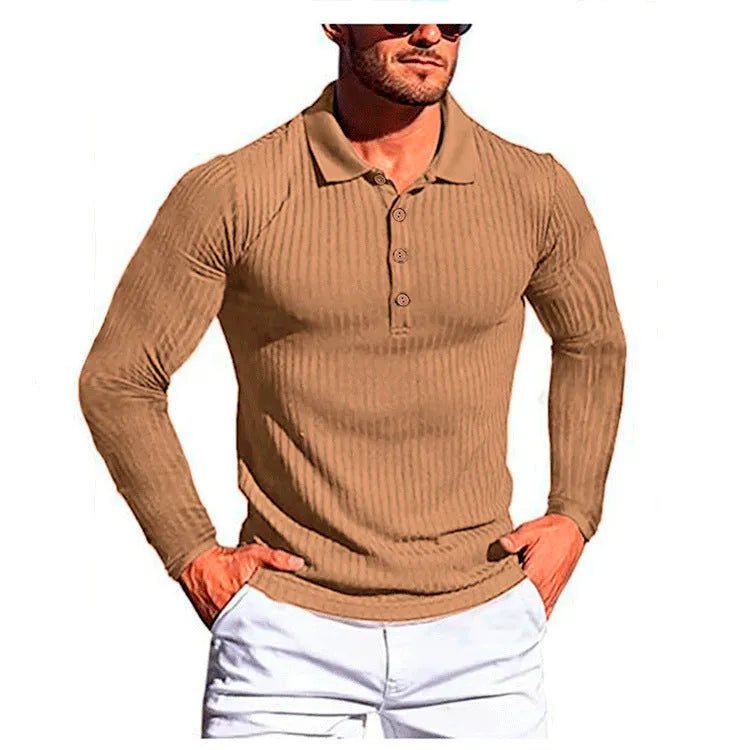 Striped elastic knit summer shirt in loose fit with short sleeves showing colour options