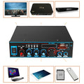 Black BT-309A-A Bluetooth power amplifier with front controls and wire clamp connections