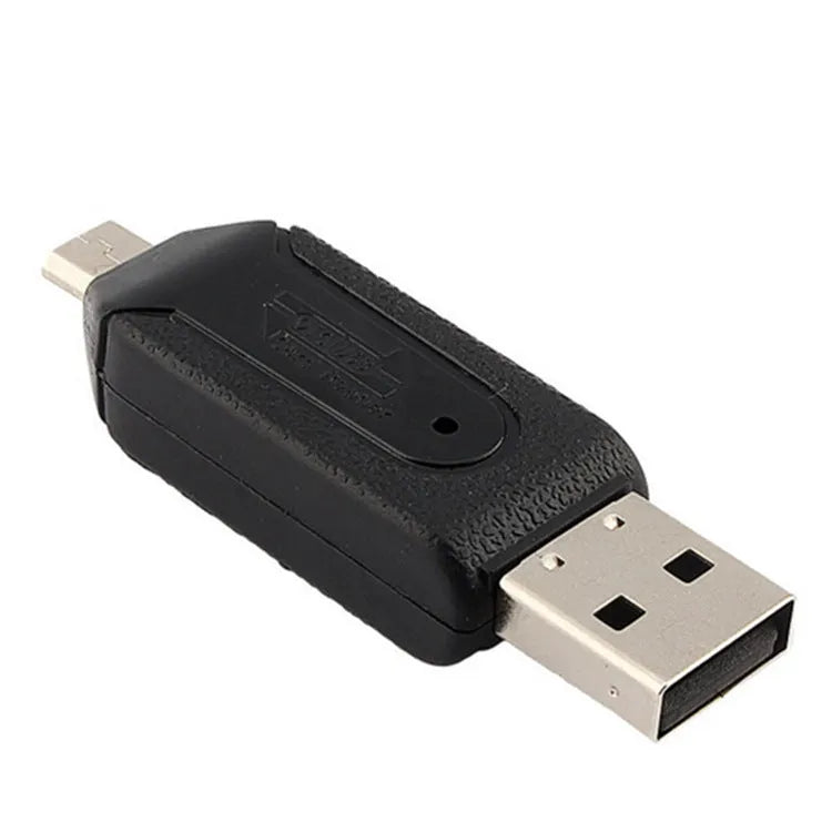 USB 2.0 OTG card reader with micro USB connector for Android phones and computers in five colours