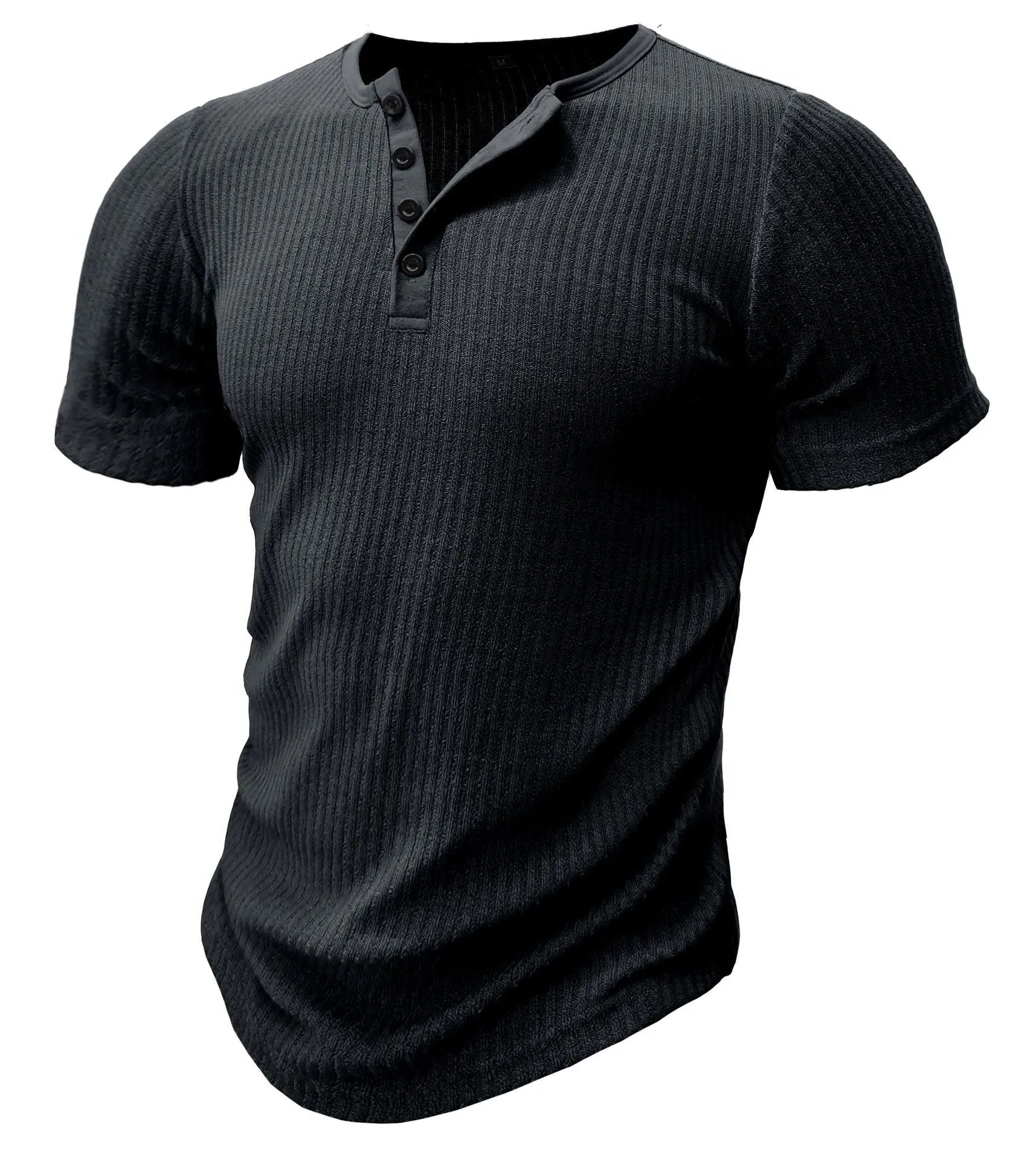Men's slim-fitting sports T-shirt in polyester with muscle cut design available in multiple solid colours