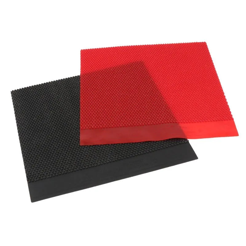Table tennis rubber sheet with small pimpled texture in black and red colour options