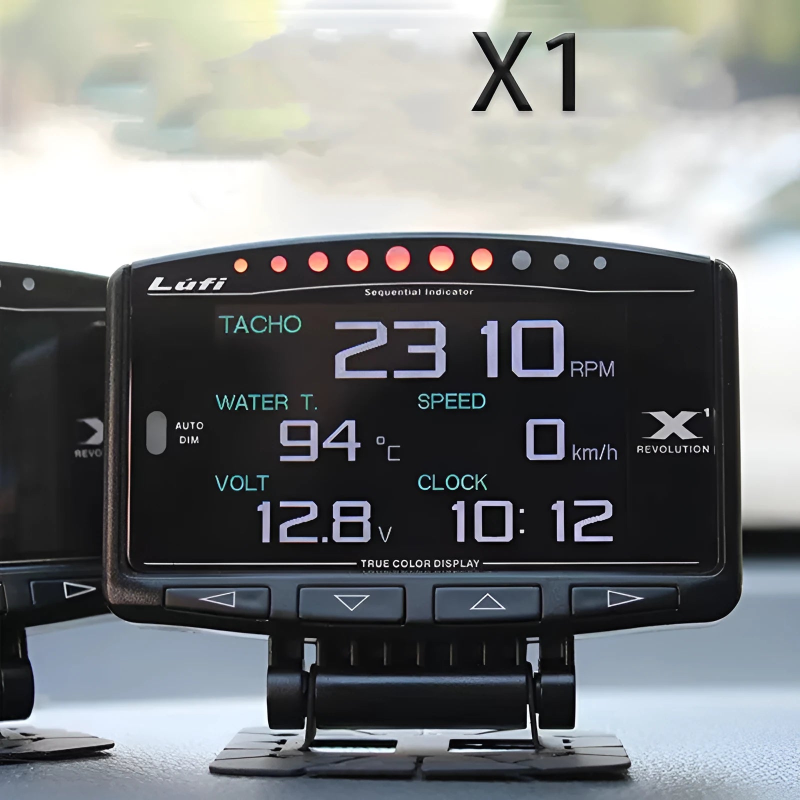 X1 English version automotive OBD diagnostic instrument with LED display and metal construction