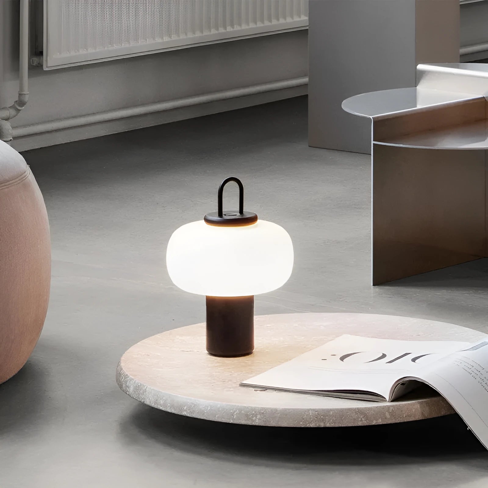 Nordic style glass bedside table lamp with minimalist design for children's bedrooms